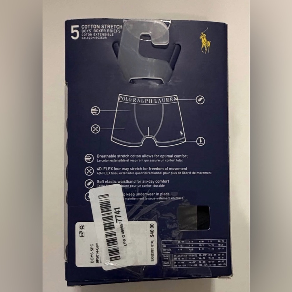 Polo by Ralph Lauren Boys' Black Boxer Briefs - Picture 2 of 3